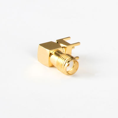 Pure Copper Gilding SMA Female PCB Mount Connector DC – 11GHz