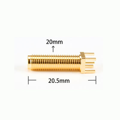 RF Brass/Gold Plating Straight Head Connector Oxidation Resistance Corrosion Resistance PCB Mounting Connector